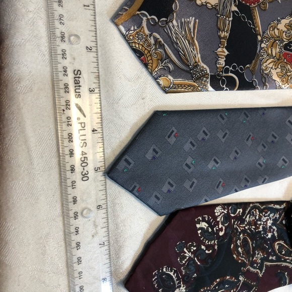 Mens Vintage Neckties 3 Ties Protocol Martino Datocci - Picture 11 of 11